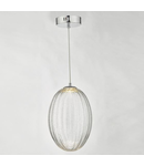 Lampa suspendata Tyona Pendant Glass & Polished Chrome LED