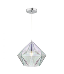 Lampa suspendata Gaia Iridised Glass & Polished Chrome Pendant