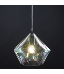 Lampa suspendata Gaia Iridised Glass & Polished Chrome Pendant