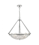 Lampa suspendata Avril 3 Light Pendant Polished Nickel & Glass