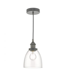 Lampa suspendata Arvin Pendant Antique Chrome & Glass