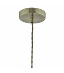 Lampa suspendata Curtis Pendant Antique Brass & Champagne Glass