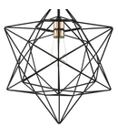 Lampa suspendata Luanda 1 Light Pendant Matt Black & Bright Copper Detail