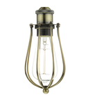 Lampa suspendata Taurus 1 Light Pendant Cage Antique Brass