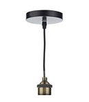 Lampa suspendata Ray 1 Light Pendant Antique Brass Clear