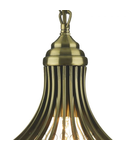 Lampa suspendata Suri 1 Light Pendant Antique Brass Faceted Glass