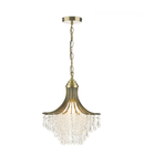 Lampa suspendata Suri 1 Light Pendant Antique Brass Faceted Glass