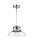 Lampa suspendata Siren Dome Pendant Glass & Antique Copper