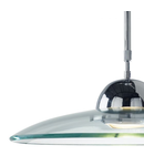 Lampa suspendata Hemisphere Pendant Polished Chrome and Clear Glass