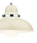 Lampa suspendata Dynamo 1 Light Pendant Cream and Polished Chrome