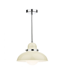 Lampa suspendata Dynamo 1 Light Pendant Cream and Polished Chrome