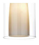 Lampa suspendata Boda 1 Light Pendant Satin Chrome Opal Glass