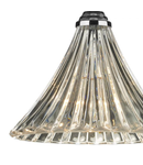 Lampa suspendata Ardeche 1 Light Fluted Glass Pendant Polished Chrome