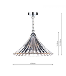 Lampa suspendata Ardeche 1 Light Large Pendant Clear Glass Polished Chrome