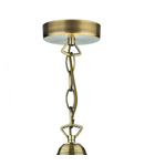 Lampa suspendata Ardeche 1 Light Large Pendant Amber Glass & Antique Brass