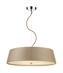Lampa suspendata Wheel 3 Light Pendant Taupe Frosted Glass