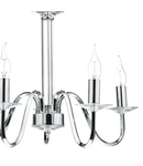 Lampa suspendata Pique 5 Light Polished Chrome Clear Crystal Detail