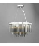 Lampa suspendata Giovana 5 Light Pendant Polished Chrome & Smoked Glass