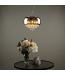 Lampa suspendata Giselle 5 Light Pendant Smoked & Clear Glass