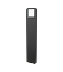 Pitic Malone Outdoor Post With Square Light Matt Grey IP65 LED