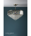 Plafoniera Laura Ashley Vienna 5lt Semi Flush Crystal & Antique Brass