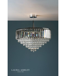 Plafoniera Laura Ashley Vienna 5lt Semi Flush Crystal & Polished Chrome