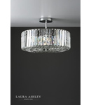 Plafoniera Laura Ashley Fernhurst 4lt Semi Flush Polished Chrome Glass