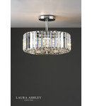 Plafoniera Laura Ashley Fernhurst 3lt Semi Flush Polished Chrome Glass