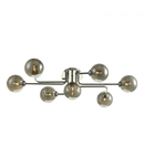 Plafoniera Reyna 7 Light Semi Flush Polished Chrome With Smoked Glass