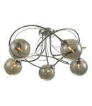 Plafoniera Onawa 5 Light Semi Flush Polished Chrome With Smoked Glass