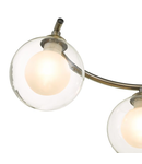 Plafoniera Nakita 6 Light Semi Flush Antique Brass With Clear.Opal Glass