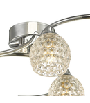 Plafoniera Nakita 6 Light Semi Flush Polished Chrome With Dimpled Glass