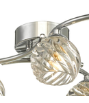 Plafoniera Nakita 6 Light Semi Flush Polished Chrome With Twisted Open Glass