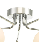 Plafoniera Feya 5 Light Semi Flush Polished Chrome Opal Glass