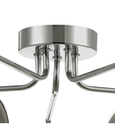 Plafoniera Feya 5 Light Semi Flush Polished Chrome Smoked Glass