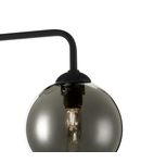 Plafoniera Feya 3 Light Semi Flush Matt Black Smoked Glass