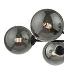 Plafoniera Cohen 7 Light Semi Flush Matt Black Smoked Glass