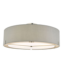 Plafoniera Santino 3 Light Semi Flush Satin Chrome With Grey Shade