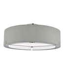 Plafoniera Santino 3 Light Semi Flush Satin Chrome With Grey Shade