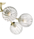 Plafoniera Yiska 6lt Semi Flush Gold & Glass