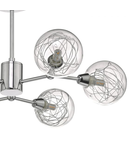 Plafoniera Tyka 6lt Semi Flush Polished Chrome & Glass