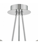 Plafoniera Jensine 3 Light Semi Flush Polished Chrome & Faceted Glass