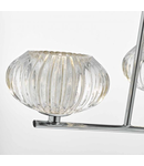Plafoniera Jensine 3 Light Semi Flush Polished Chrome & Faceted Glass
