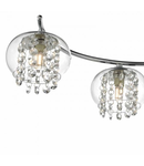 Plafoniera Elma 6lt Semi Flush Polished Chrome & Crystal