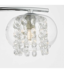 Plafoniera Elma 3 Light Semi Flush Polished Chrome Glass