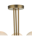 Plafoniera Andre 3 Light Semi Flush Aged Brass Opal Glass