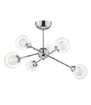 Plafoniera Zeke 6 Light Semi Flush Polished Chrome