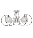 Plafoniera Rafferty 3 Light Semi Flush Polished Chrome