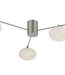 Plafoniera Jasper 3 Light Semi Flush Satin Nickel Opal glass