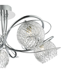 Plafoniera Rehan 5 Light Semi Flush Decorative Glass Polished Chrome Frame